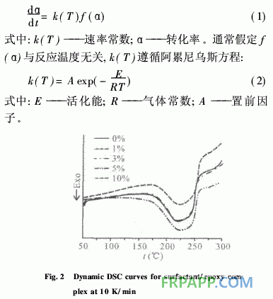 表面活性劑對環(huán)氧樹脂固化反應(yīng)及性能的影響